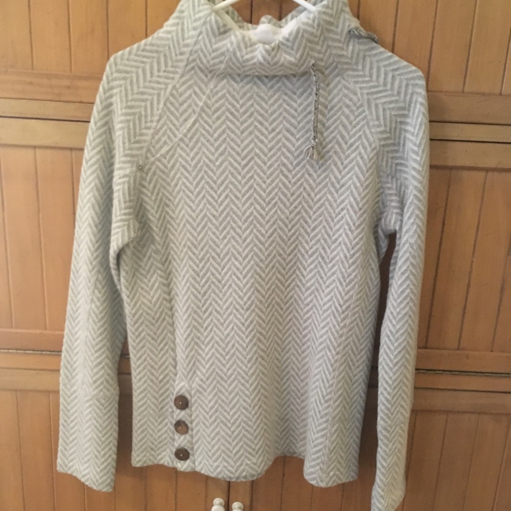 Prana Gray Cowl Neck Sweater